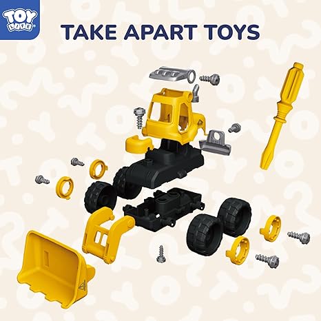 car screw assembly toy children excavator